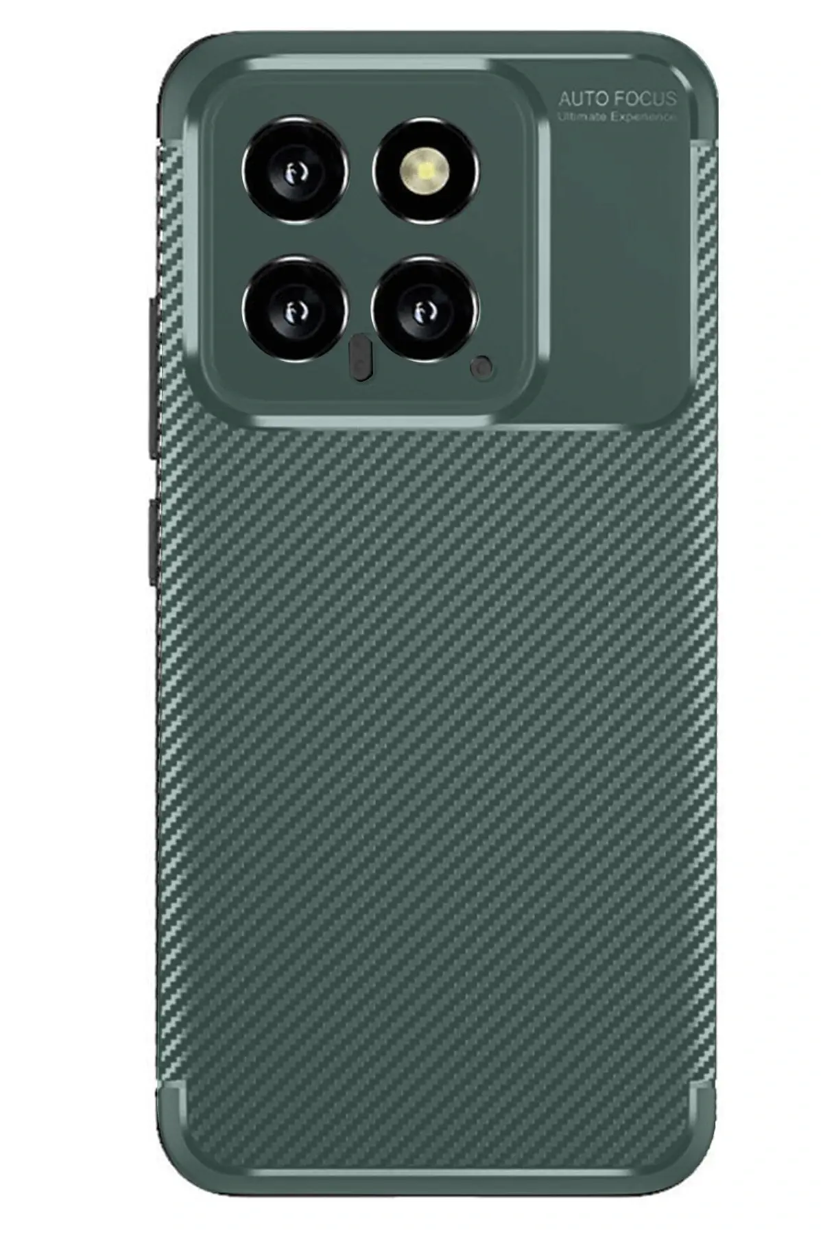 Newface Xiaomi Mi 14T Kılıf Auto Focus Karbon Kapak - Koyu Yeşil