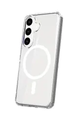 Newface Samsung Galaxy S24 Plus Kılıf Magneticsafe Şeffaf Silikon - Şeffaf