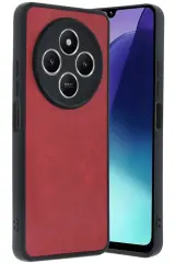 Newface Xiaomi Redmi 14C Kılıf Aras Deri Kapak - Kırmızı
