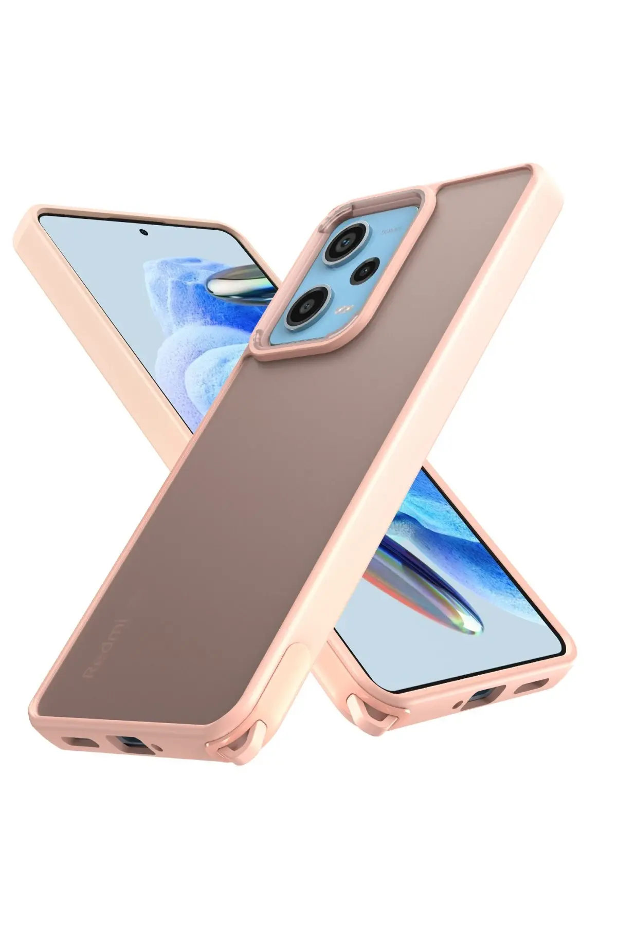 Newface Xiaomi Redmi 13 4G Kılıf Elegant Kapak - Pudra