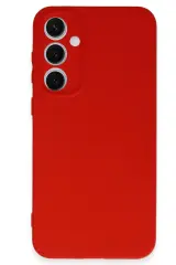 Newface Samsung Galaxy S24 FE Kılıf Nano içi Kadife Silikon - Kırmızı