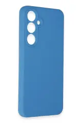 Newface Samsung Galaxy S24 FE Kılıf Nano içi Kadife Silikon - Mavi