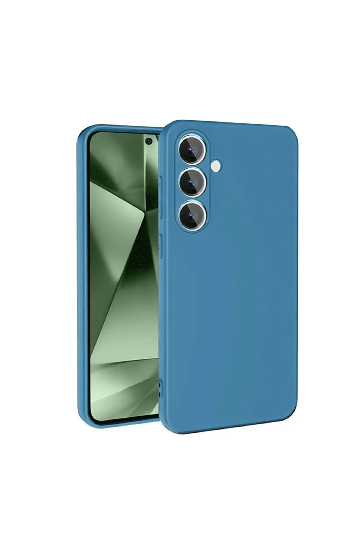 Newface Samsung Galaxy S24 FE Kılıf Nano içi Kadife Silikon - Mavi
