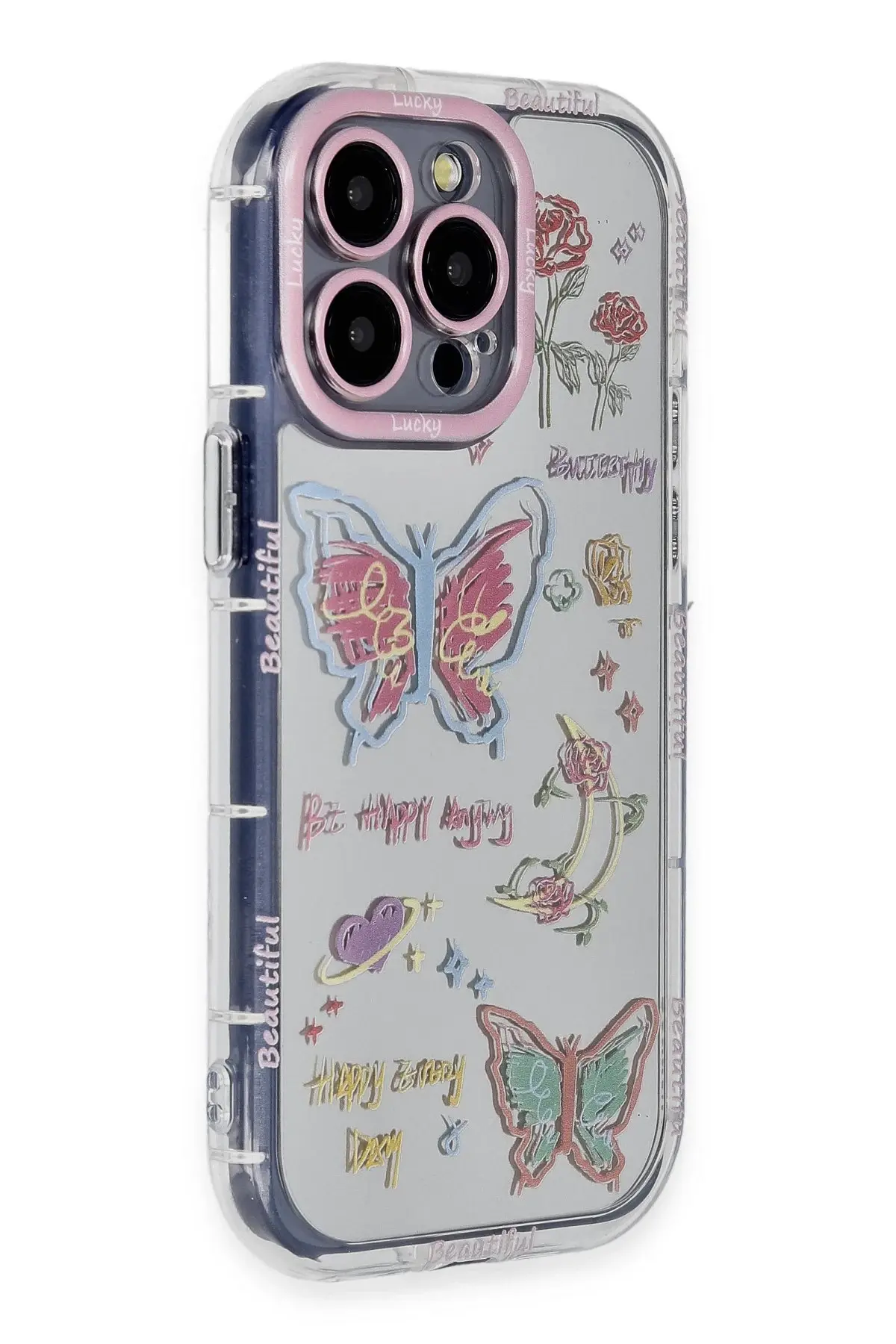 Newface iPhone 15 Pro Max Kılıf Reflexion Desenli Kapak - Desen 8