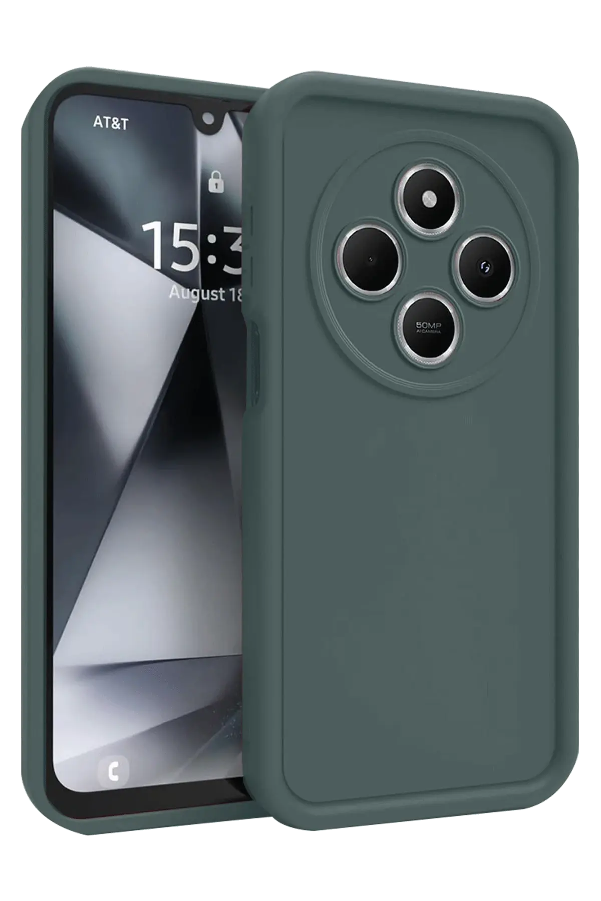 Newface Xiaomi Redmi 14C Kılıf Viera Silikon - Koyu Yeşil