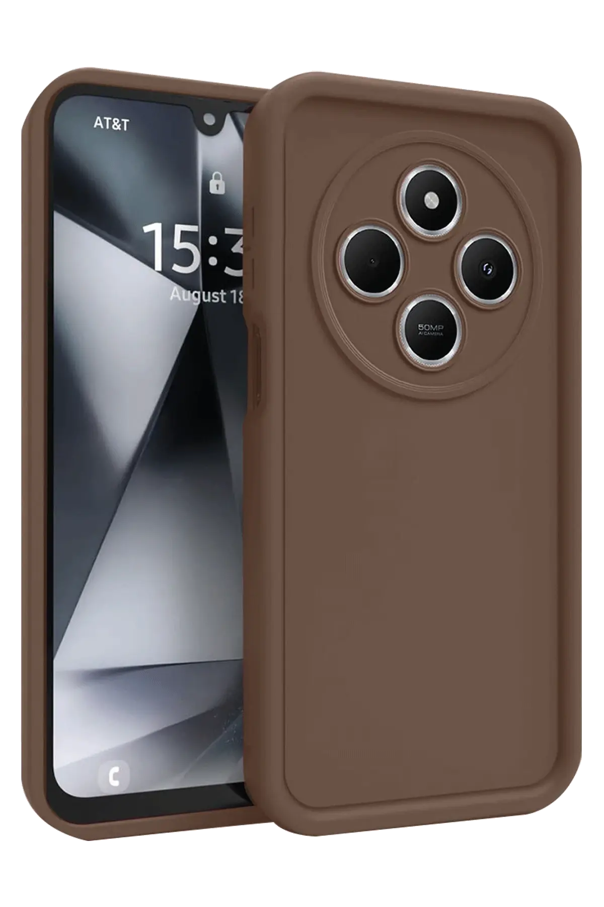 Newface Xiaomi Redmi 14C Kılıf Viera Silikon - Kahverengi