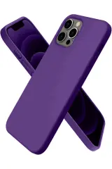 Newface iPhone 12 Pro Kılıf First Silikon - Mürdüm
