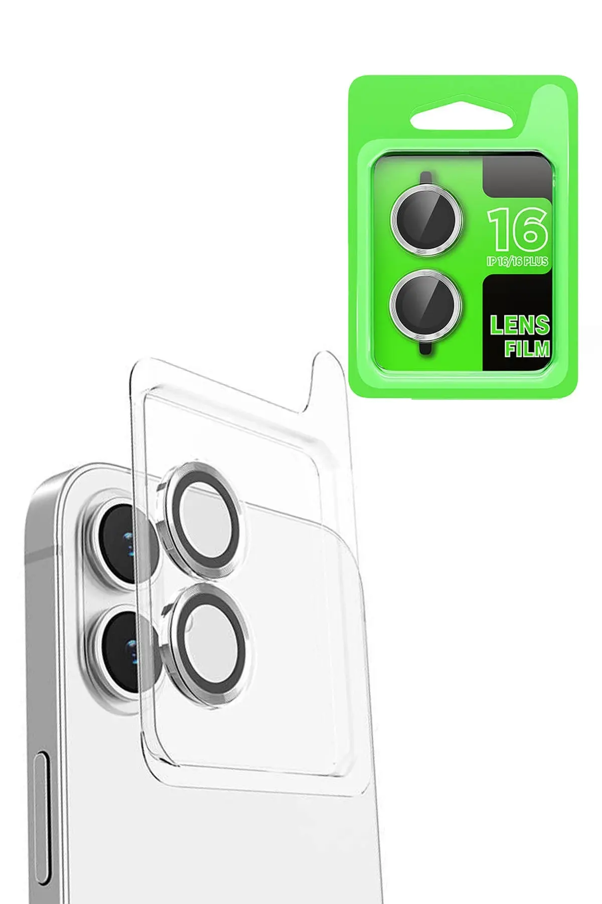 Newface iPhone 16 Raze Metal Kamera Lens - Beyaz