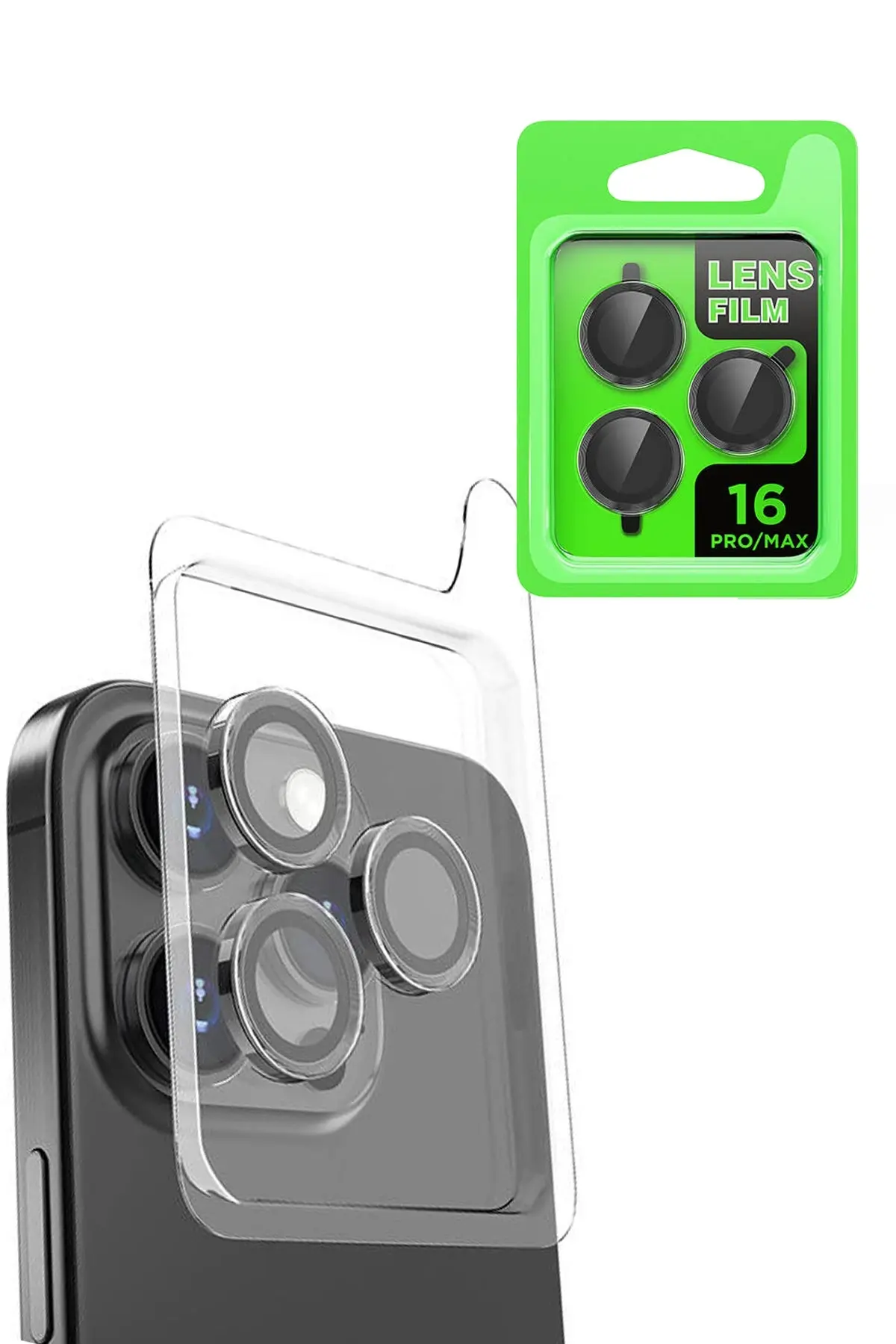 Newface iPhone 16 Pro Raze Metal Kamera Lens - Siyah