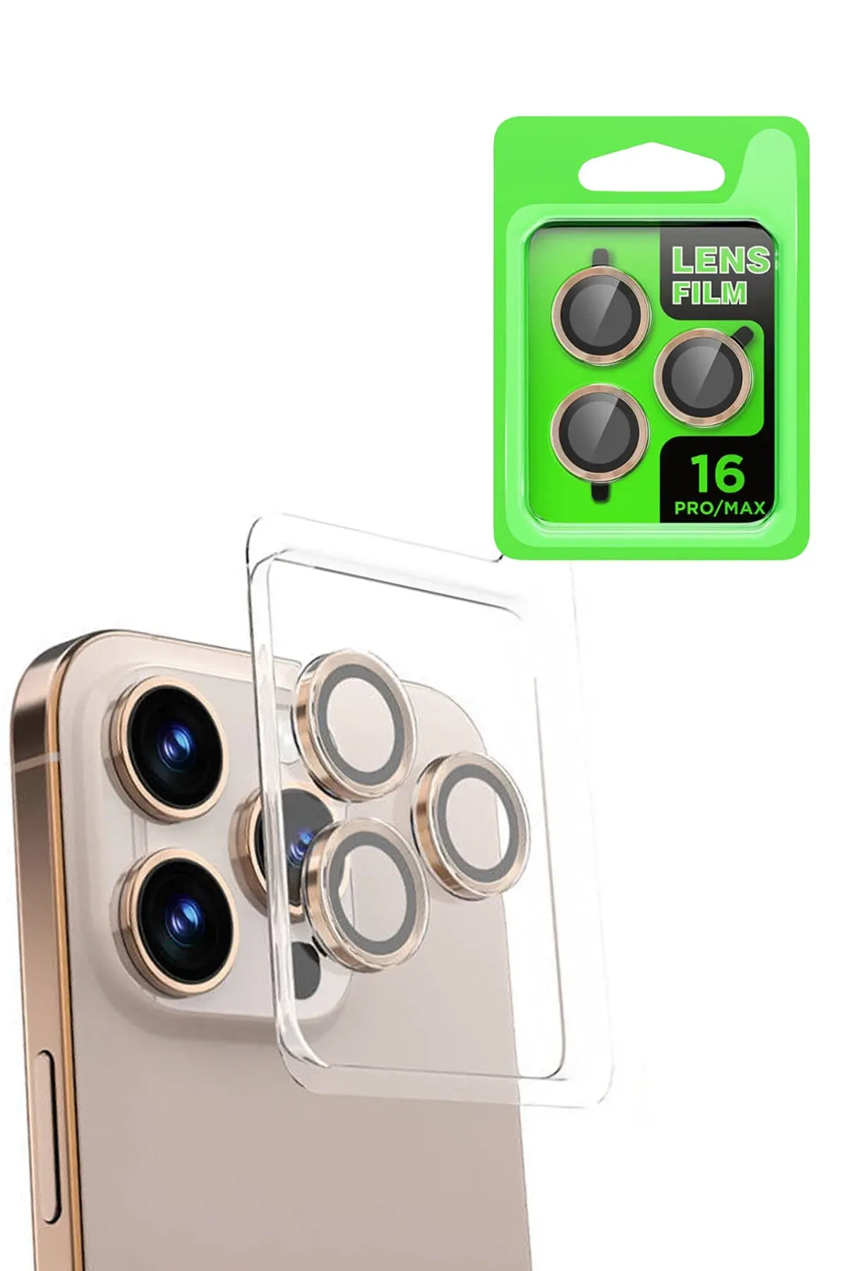 Newface iPhone 16 Pro Max Raze Metal Kamera Lens - Natural Grey